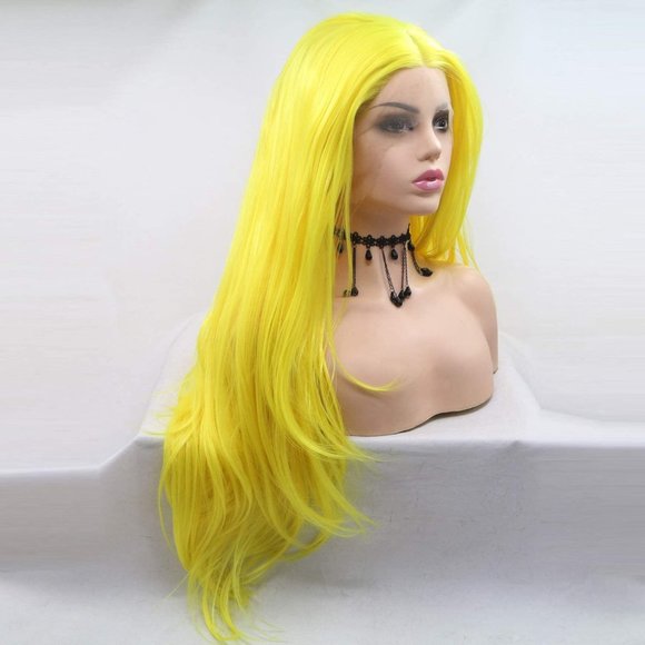 Yellow Lace Front Wig - Picture 4 of 5